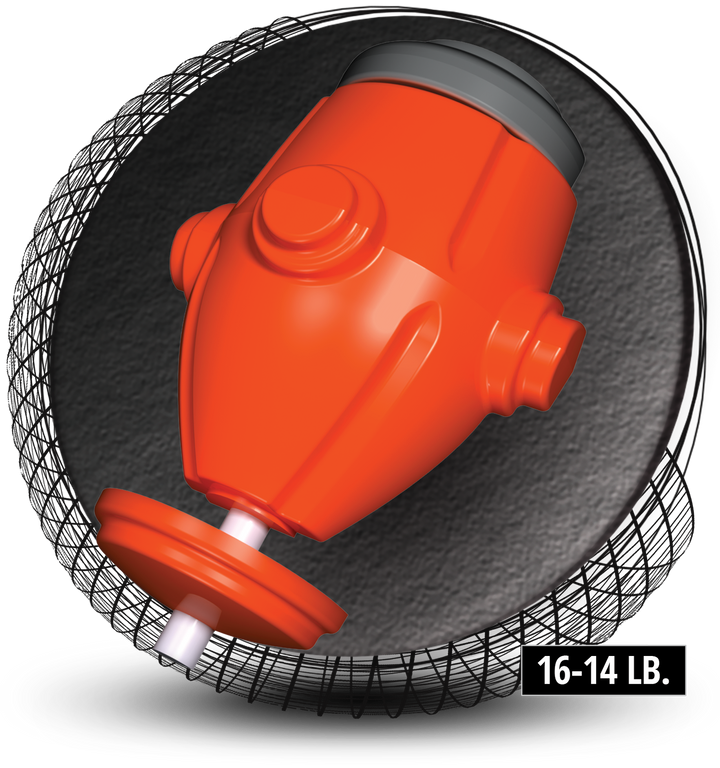 Anger core for sixteen to fourteen pound bowling balls.