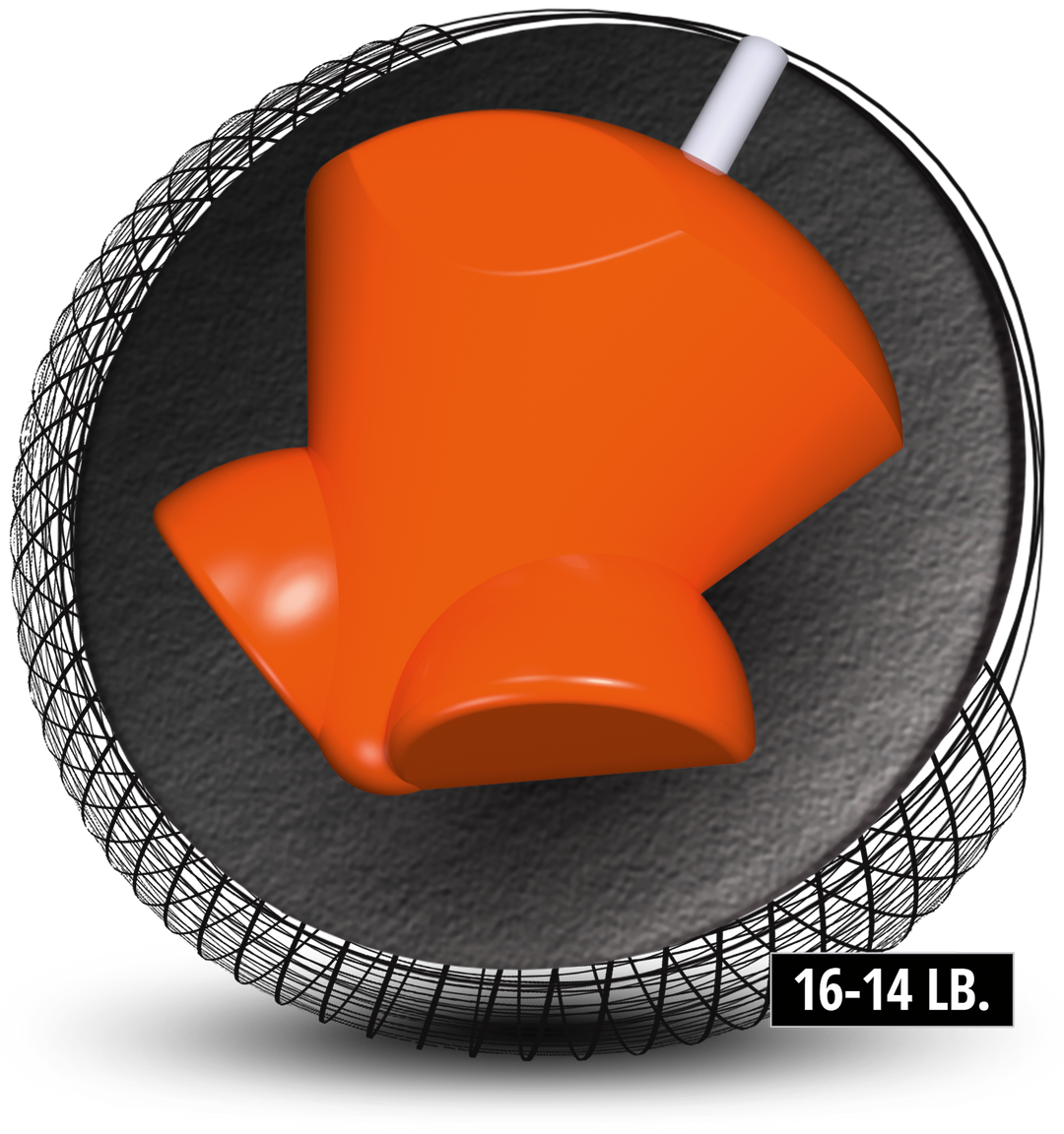 The Black Widow Tour V1 core for sixteen to fourteen pound bowling balls.